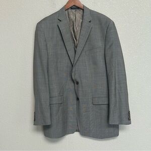Lauren Ralph Lauren Men’s Gray Glen Plaid Wool Blazer Sport Coat Jacket 46L